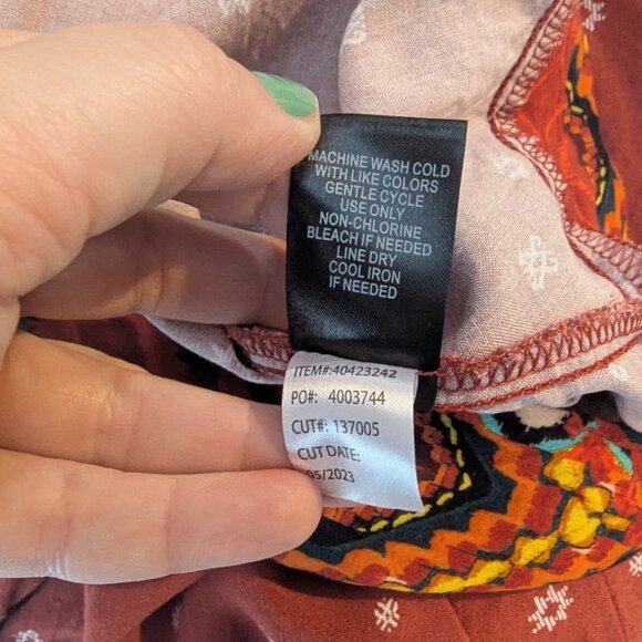 Torrid Skater Dress Orange Black Southwestern Style Mini Challis Plus Size 1 - Picture 10 of 12